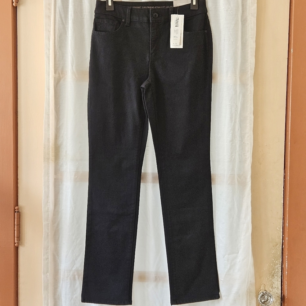 NWT CHICO SO SLIMMING GIRLFRIEND STRAIGHT LEG BASIC BLACK JEANS SIZE 2S / CH 00S